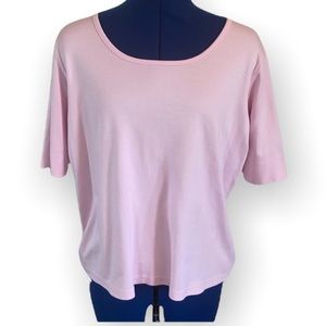 L.L. Bean XL pink Supima cotton short sleeve blouses top shirt